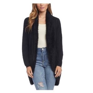 Karen Kane Eyelash-Collar Cocoon Cardigan